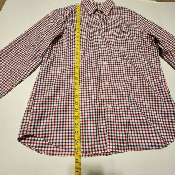 Vineyard Vines Men sz M red blue check whale button down shirt classic fit - Picture 6 of 10